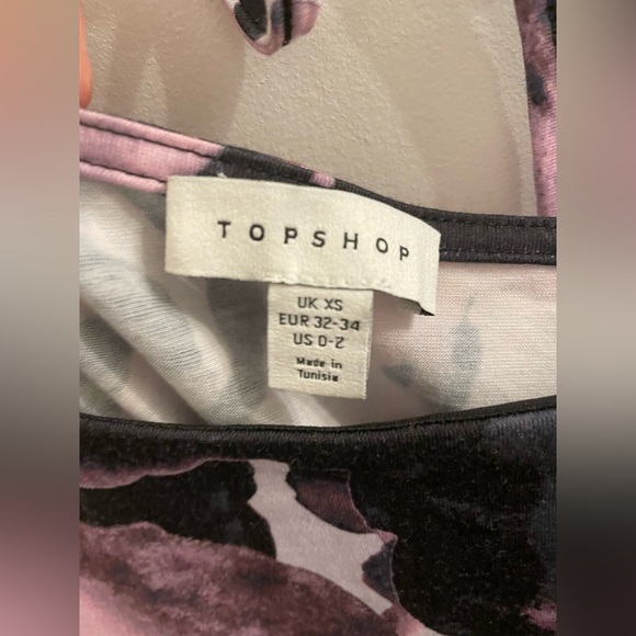 Topshop Square Necked Crop Top - Tie Dye - Size XS - Picture 4 of 9